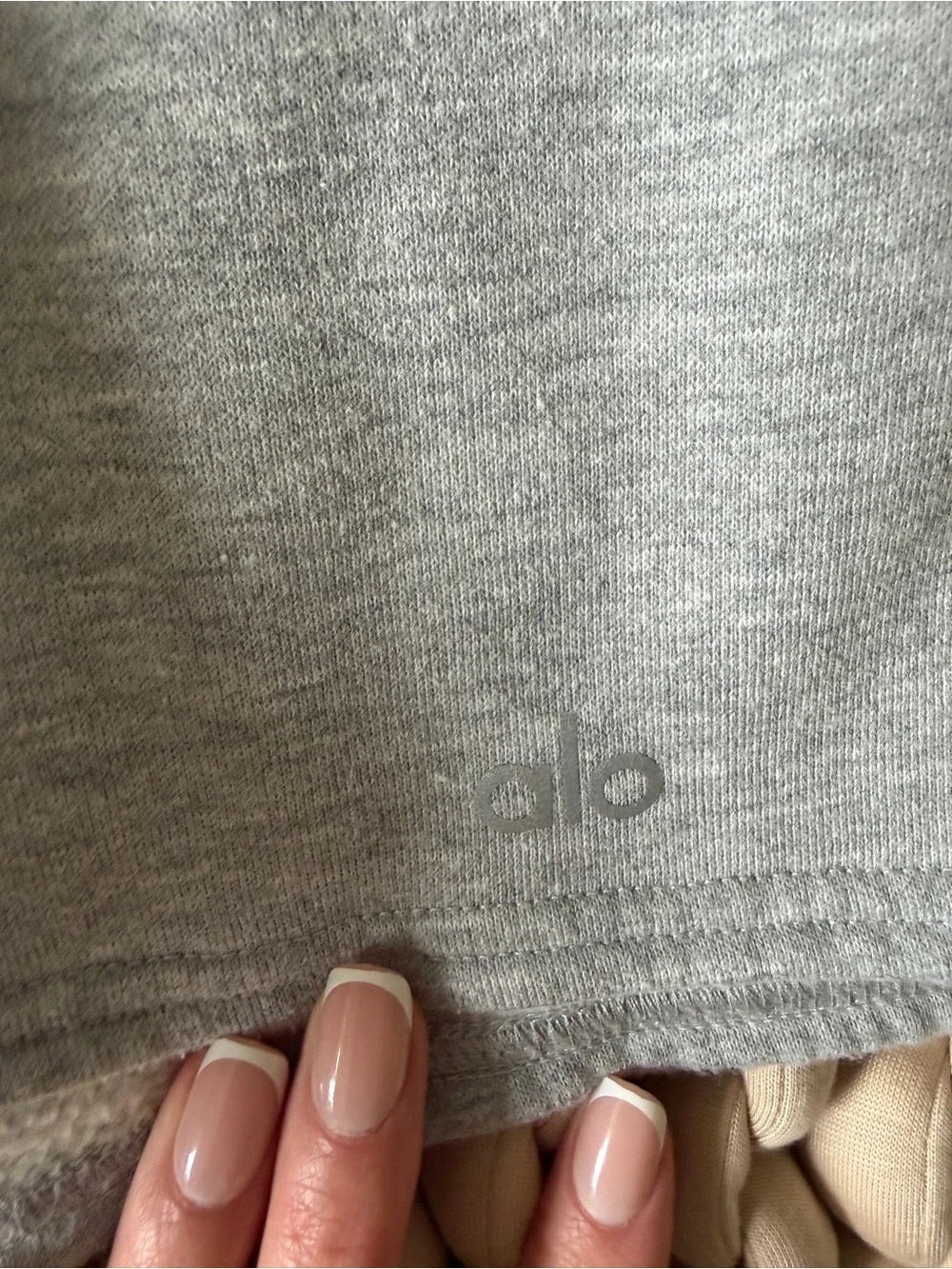 ALO Yoga Light Heather Gray High-Waist Knit Shorts